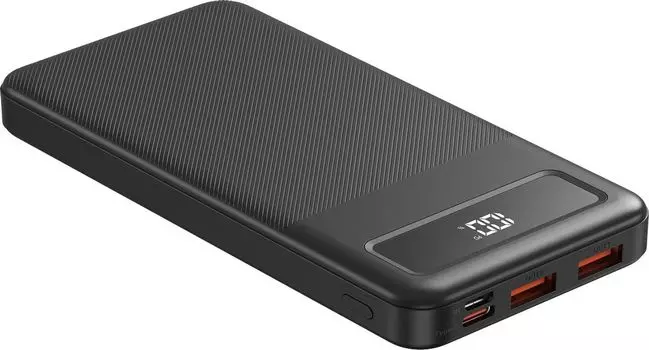 Портативный аккумулятор (Powerbank) TFN Porta PB-321, 10000 мА·ч, 2xUSB, 3А, Type-C, черный (TFN-PB-321-BK)