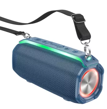 Портативная акустика Hoco HC23, 10 Вт, FM, microSD, Bluetooth, подсветка, синий