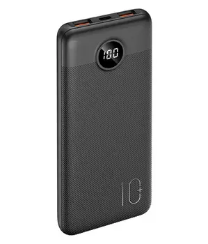 Портативный аккумулятор (Powerbank) TFN Razer LCD 10 PD, 10000mAh, 2xUSB, Type-C, QC, PD, черный (TFN-PB-257-BK)