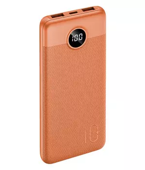 Портативный аккумулятор (Powerbank) TFN Razer LCD 10 PD, 10000mAh, 2xUSB, Type-C, QC, PD, оранжевый (TFN-PB-257-LO)