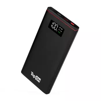 Портативный аккумулятор (Powerbank) TopON TOP-T10, 10000mAh, 1xUSB, 3A, Type-C, QC, PD, черный