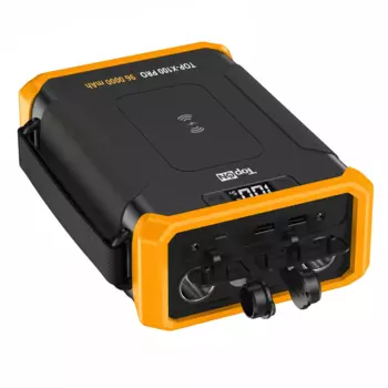 Портативный аккумулятор (Powerbank) TopON TOP-X100 PRO, 96000 мА·ч, 2xUSB, 5А, Type-C, QC, PD, QI, черный/желтый (TOP-X100 PRO)