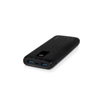Портативный аккумулятор (Powerbank) TTEC Powerslim Trio Lcd, 10000 мА·ч, 2xUSB, 2.1А, Type-C, QC, PD, черный (2BB202S)