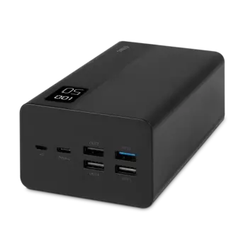 Портативный аккумулятор (Powerbank) TTEC ReCharger Mega LCD, 50000 мА·ч, 4xUSB, 3А, Type-C, QC, PD, черный (2BB197S)