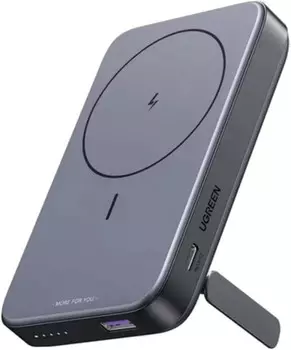 Портативный аккумулятор (Powerbank) UGREEN PB206, 10000 мА·ч, 2xUSB, 3А, Type-C, QC, PD, QI, серый (15086_)
