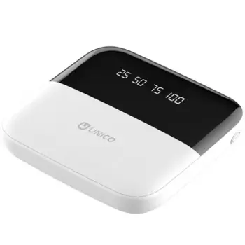 Портативный аккумулятор (Powerbank) UNICO, 6000mAh, 2xUSB, 2A, Type-C, белый/черный (PB6000UNC)