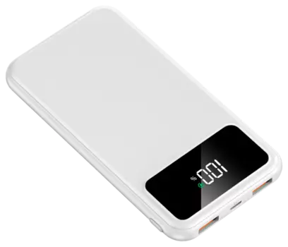 Портативный аккумулятор (Powerbank) UNICO basic, 10000mAh, 2xUSB, 2A, Type-C, QC, PD, черный/белый (PB10000BSUNC)