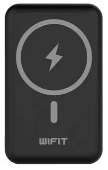 Портативный аккумулятор (Powerbank) Wifit WIMAG Pro, 10000 мА·ч, 1xUSB, 3А, Type-C, QC, PD, QI, черный (WIF-WF002BK)
