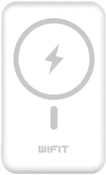Портативный аккумулятор (Powerbank) Wifit WIMAG Pro, 10000 мА·ч, 1xUSB, 3А, Type-C, QC, PD, QI, белый (WIF-WF002WH)
