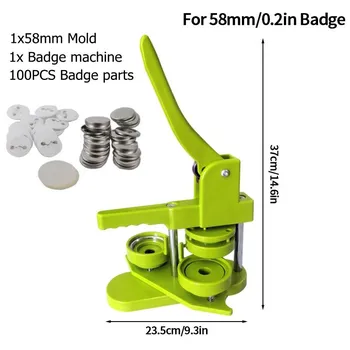 32/44/58MM Железный станок для изготовления значков DIY Pin Button Maker Multi-Size-100Pcs Button Parts Complete Set DIY Button Press Badges