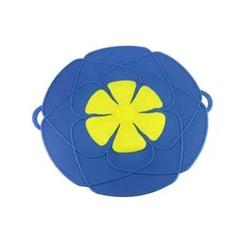 Lid For Pan Silicone lid Spill Stopper Cover For Pot Pan Kitchen Accessories Cooking Tools Flower Cookware Kitchen Accessories зелёный