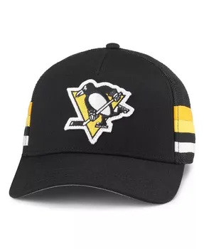 Мужская черная регулируемая кепка Pittsburgh Penguins с полосками на ногах American Needle, черный