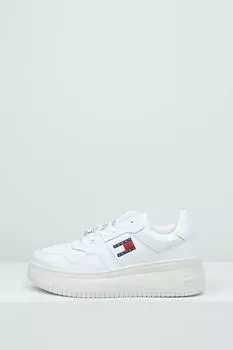 Кроссовки кожаные на высокой подошве Tommy Hilfiger