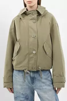 Куртка парка с объемным капюшоном на кулиске Guess