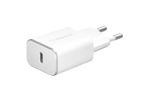 Сетевое зарядное устройство Deppa 11387 USB Type-C, Power Delivery, 18Вт, белый