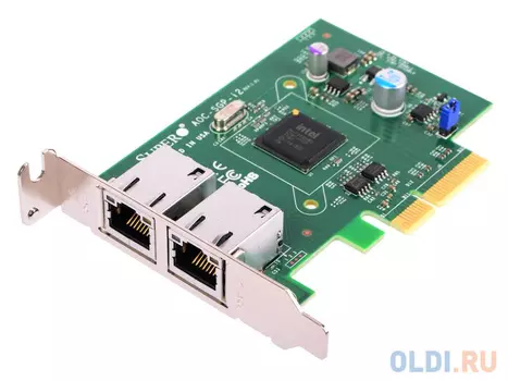 Сетевой адаптер SuperMicro AOC-SGP-I2 10/100/1000 Мбит/c PCI-E 2xRJ-45