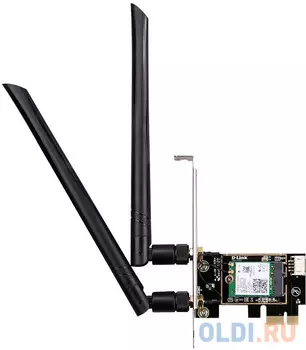 Сетевой адаптер WiFi D-Link DWA-X582/RU/A2A AX3000 PCI Express (ант.внеш.съем) 2ант.