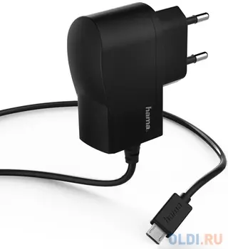 Сетевое зарядное устройство HAMA 00173670 1A microUSB черный