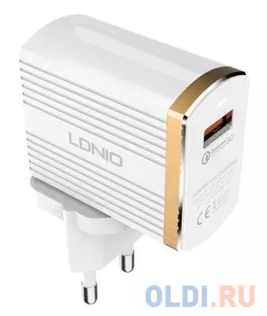 Сетевое зарядное устройство LDNIO A1302Q 3 А microUSB белый A1302Q