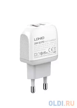 Сетевое зарядное устройство LDNIO A2316C 3 А белый LD_B4554