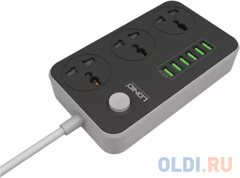 Сетевой фильтр LDNIO SC3604 3 розетки 6xUSB 2 м