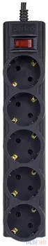 Сетевой фильтр Perfeo Element PF_5182 5 розеток 1 м PF-SP-01030-B