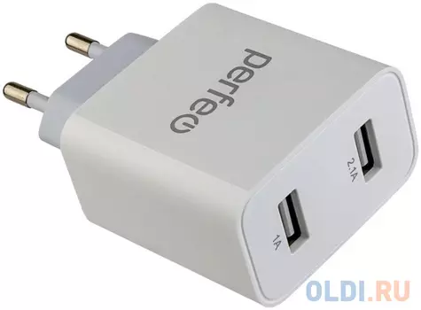 Сетевое зарядное устройство Perfeo I4645 3.1А белый