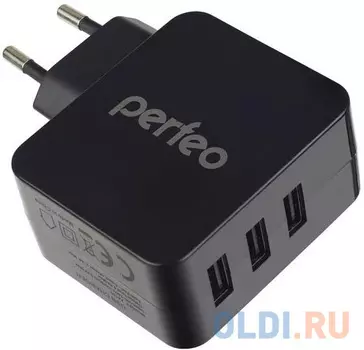 Сетевое зарядное устройство Perfeo PF_A4135 4.8 А черный