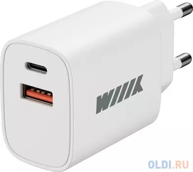 Сетевое зарядное устройство Wiiix UNN-1-2-04-W, 2xUSB, 2.4A, белый