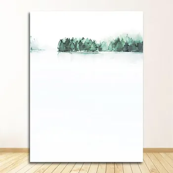 Скандинавский постер с растением и зелеными листьями Peinture Para Laminas Decorativas Pared Cuadros постеры и принты настенная живопись на холсте 21cm30cm NoFrame