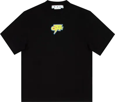 Футболка Off-White Degrade Thunder Over Skate Short-Sleeve Tee 'Black/Green', черный