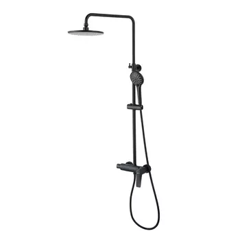 Душевая стойка Lemark Bronx с регулируемой высотой штанги, LM3760BL