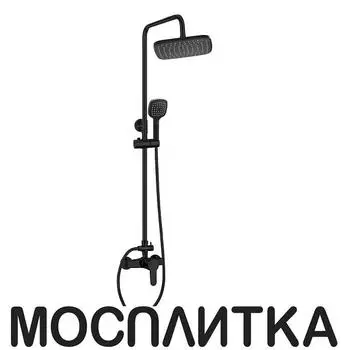 Душевая стойка OneLife P01-912b 1 режим, черный матовый