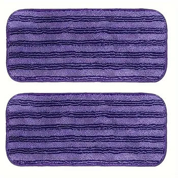 2 шт./упак., салфетки для швабры Swiffer Wet Jet из микрофибры — многоразовые, с высокой степенью впитываемости, для сбора шерсти домашних животных, с захватами для пыли и грязи, аксессуары для уборки 2pcs 30x14cm фиолетовый