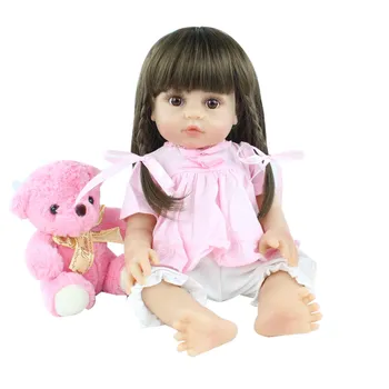 BZDOLL реалистичная 48 см полностью силиконовая мягкая кукла для девочек и мальчиков Reborn Baby Doll игрушка как живая 19 дюймов принцесса подарок на день рождения модный подарок 48cm, Full Body Silicone белый