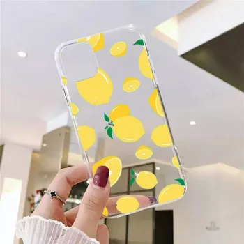 Милый чехол для телефона с лимоном Fundas Shell Cover для Iphone 6 6s 7 8 Plus Xr X Xs 11 12 13 Mini Pro Max iphone 11