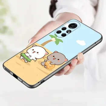 Чехол для телефона с забавным мультяшным котом для Huawei Honor 60 50 SE 30S Mate 30 20 10 Lite 40 Nova 9 8 Pro Y60 8i 7i 7SE 5T Премиум-чехол Huawei Nova 5T