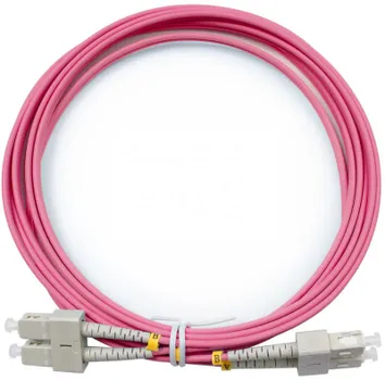 Патч-корд волоконно-оптический Cabeus FOP-50-OM4-SC-SC-3m duplex, SC-SC 50/125 mm OM4, 3м, LSZH