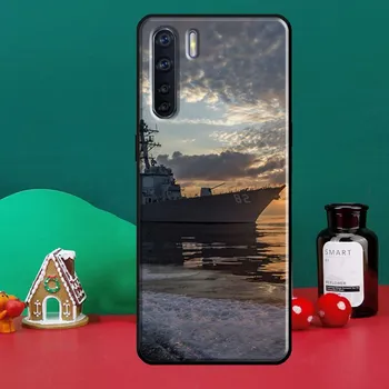 Navy Warship For OPPO A15 A83 A91 A93 A1K A3S A5S A52 A72 A54 A74 A94 A31 A5 A9 A53S 2020 Phone Case OPPO A1K
