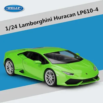 Новый 1:24 Lamborghini LP610-4 гоночная модель автомобиля из литого металла спортивная модель автомобиля имитация модные украшения коллекция детские игрушки мальчики подарок жёлтый
