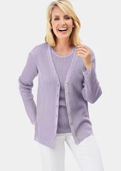 Кардиган GOLDNER Strickjacke, цвет flieder