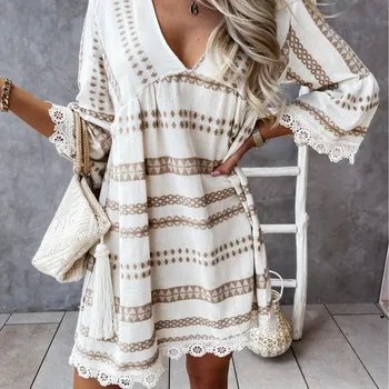 Женское летнее платье с кружевными манжетами S чёрный