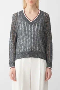 Джемпер Brunello Cucinelli Модель Dazzling Ribbed Net