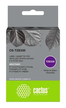 Картридж Cactus CS-TZE335 ленточный белый для Brother 1010/1280/1280VP/2700VP