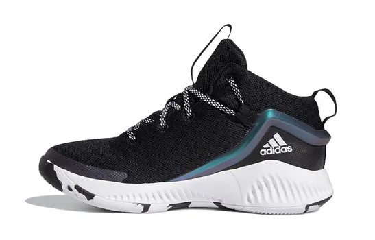 Баскетбольные кроссовки Lockdown J Kids GS Mid-top черные/белые Adidas