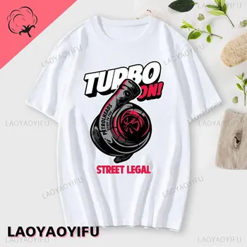 2024 новая футболка с принтом Turbo Spins для унисекс, летние хлопковые топы с круглым вырезом, модные индивидуальные футболки, свитшот, футболка унисекс L