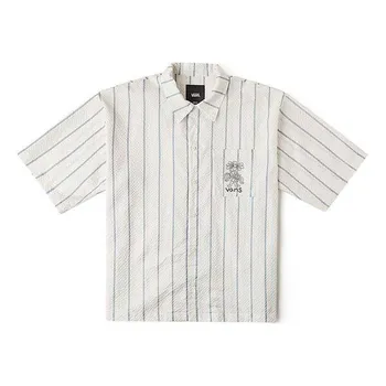 Рубашка stripe short-sleeved shirts 'white blue' Vans, белый