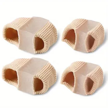 2PCS Toe Splitter, Thumb Eversion, Large Foot Bone Overlapping Toe Separator, Male and Female Fiber Double Hole Orthosis L