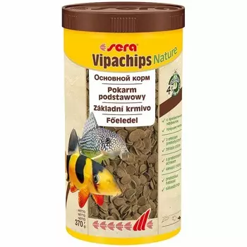 Корм Sera Vipachips для сомов и донных рыб - 1000 мл, 370 г повседневный Импортный корм 1 уп. х 1 шт. х 0.37 кг