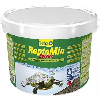 Корм Tetra ReptoMin для водных черепах в виде палочек - 10 л (ведро) повседневный для взрослых Импортный корм 1 уп. х 1 шт. х 2.8 кг